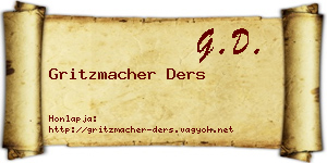 Gritzmacher Ders névjegykártya